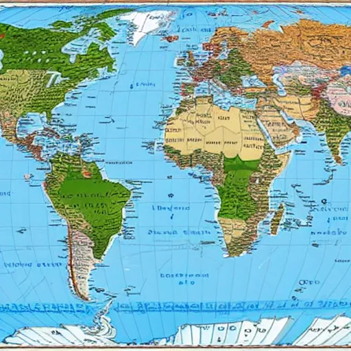 Prompt: The most accurate world map projection