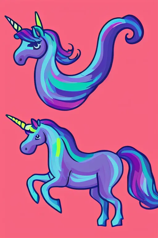 Image similar to A unicorn fitness coach, sticker, portrait, highly detailed, colorful, illustration, smooth and clean vector curves, no jagged lines, vector art, smooth