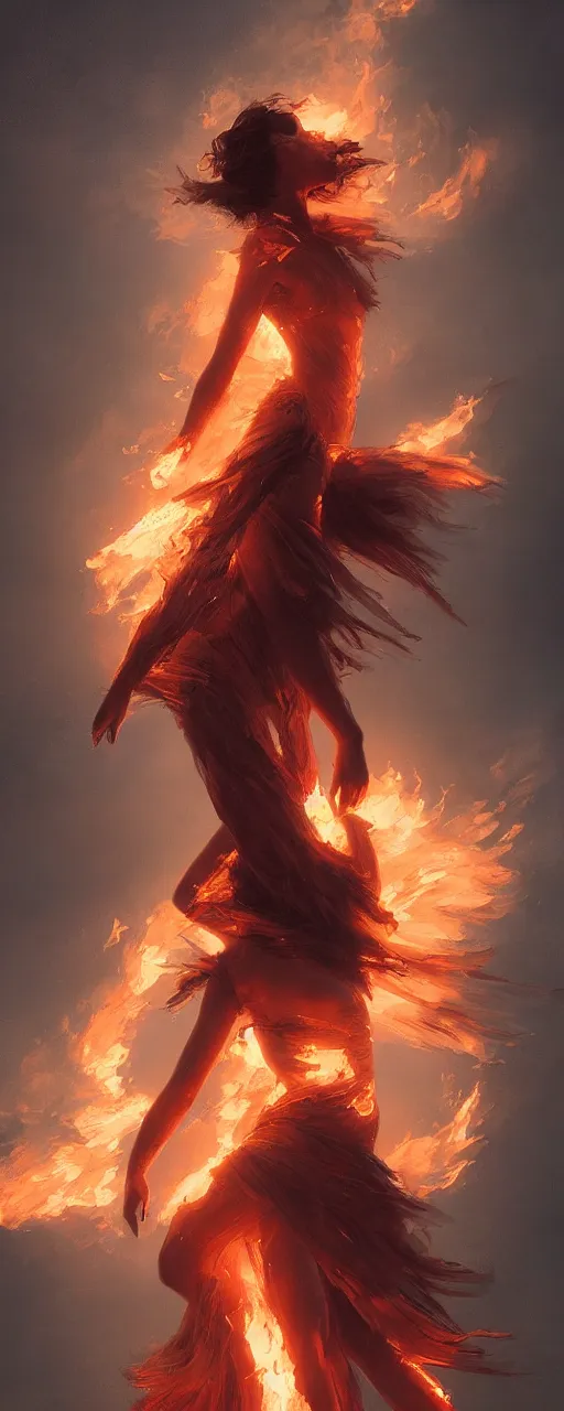 Image similar to fire dancer in the wind by artgem and greg rutkowski, light cone, reimagined by industrial light and magic