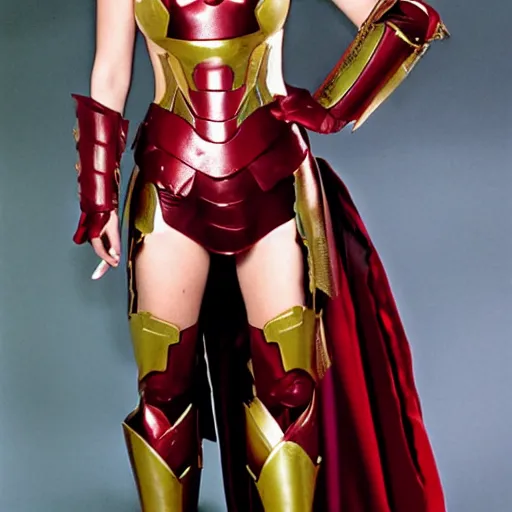 Image similar to xena princess warrior as ironman armor