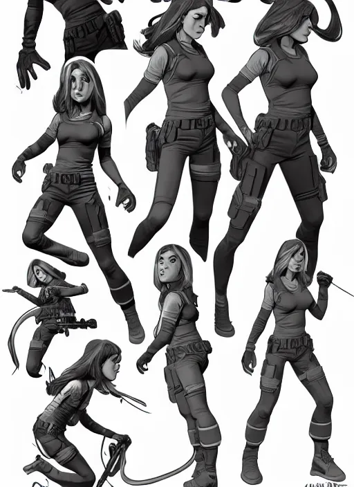 Image similar to the female protagonist, animation character design by jack kirby, action - adventure, sharp detail, artstation trending, conceptart. com