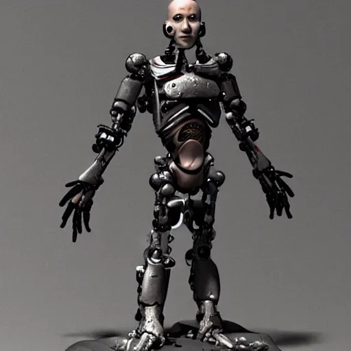 Image similar to a humanoid cyborg monk