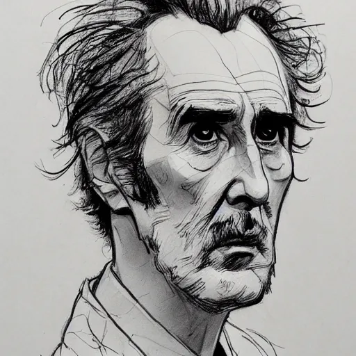 Image similar to a realistic yet scraggly portrait sketch of the side profile of a stern and sophisticated christopher lee, trending on artstation, intricate details, in the style of frank auerbach, in the style of sergio aragones, in the style of martin ansin, in the style of david aja, in the style of mattias adolfsson