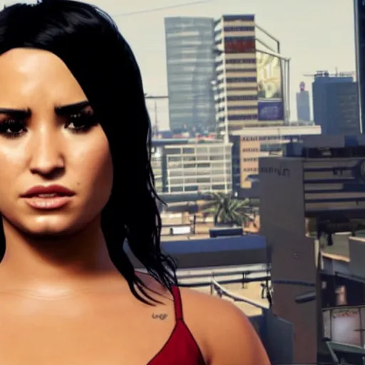 Prompt: Demi Lovato in GTA 5
