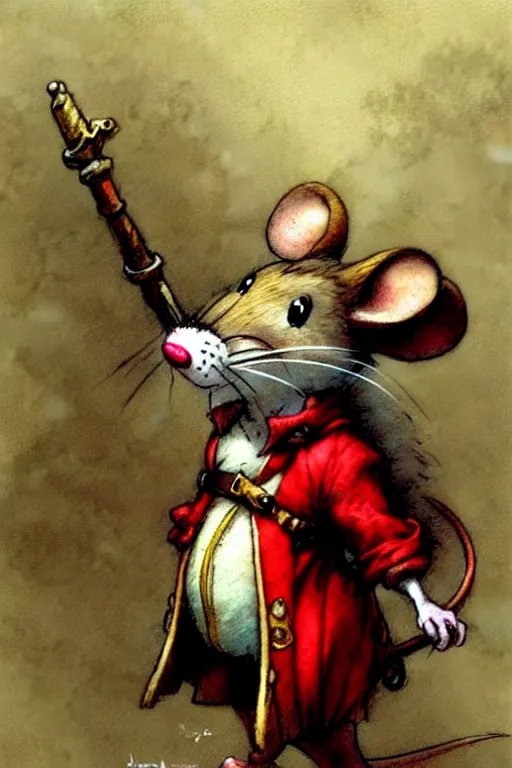 Prompt: adventurer ( ( ( ( ( anthropomorphic fantasy mouse king. muted colors. ) ) ) ) ) by jean baptiste monge!!!!!!!!!!!!!!!!!!!!!!!!! chrome red