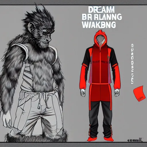 Prompt: !dream Sun Wukong wearing techwear