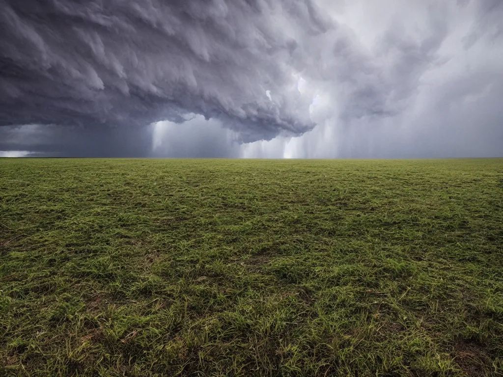 Image similar to detailed fields nature, super storm, impressive, atmospheric, cinematic, deep colors, very high complexity, stunning, masterpiece, very detailed. 4 k