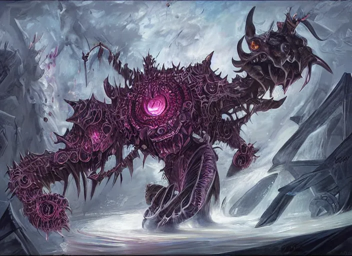 Image similar to artwork of cho'gath by denning guy