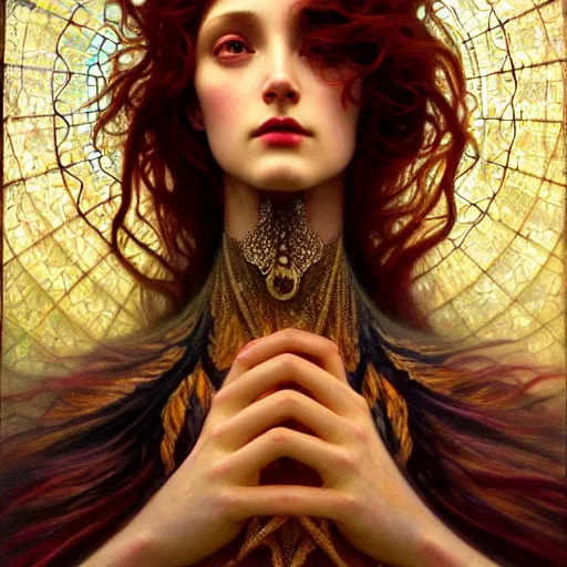 Image similar to unique non conventional beauty, surreal, fantasy, intricate, elegant, dramatic lighting, emotionally evoking symbolic metaphor, highly detailed, lifelike, photorealistic, digital painting, artstation, concept art, smooth, sharp focus, illustration, art by John Collier and Albert Aublet and Krenz Cushart and Artem Demura and Alphonse Mucha