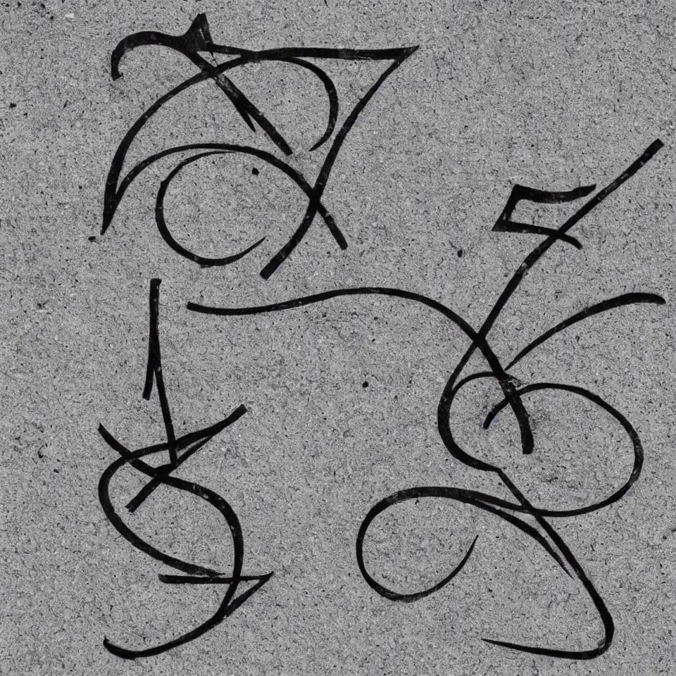 Image similar to symbol for the word ersatz, black and white