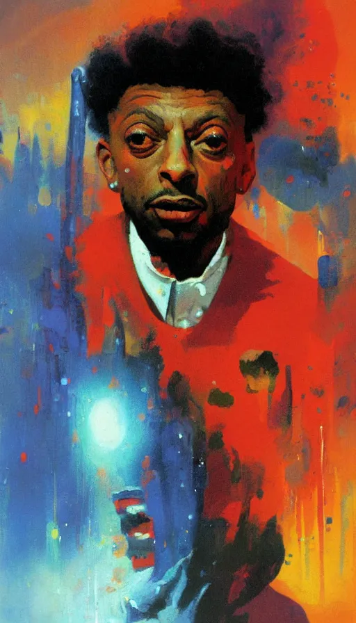 Image similar to portrait of 2 1 savage, by paul lehr,