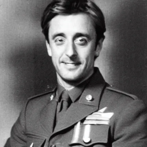 Image similar to Richard Hammond as a officer during WW2, grainy monochrome photo