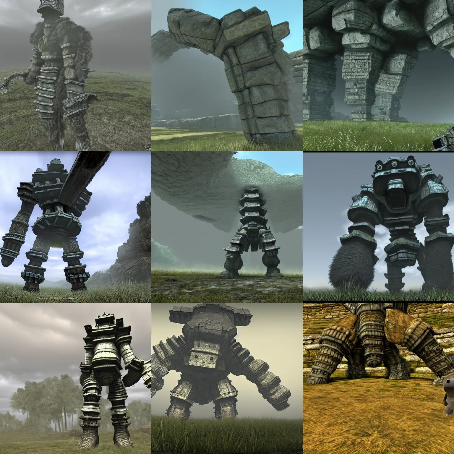 Prompt: HDRI from shadow of the colossus