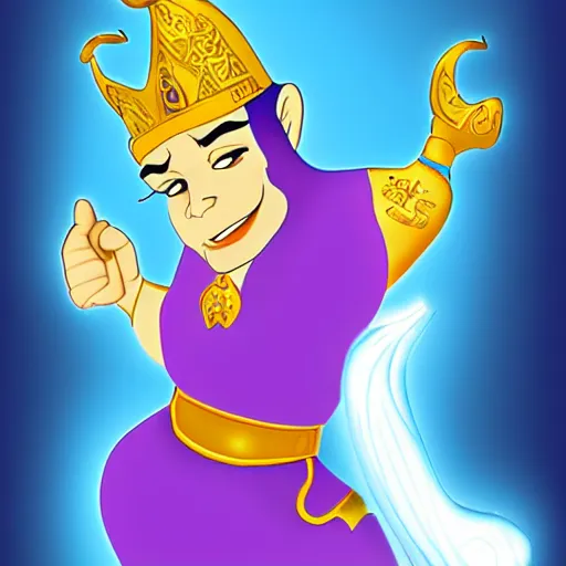 Image similar to genie character ， by alladin