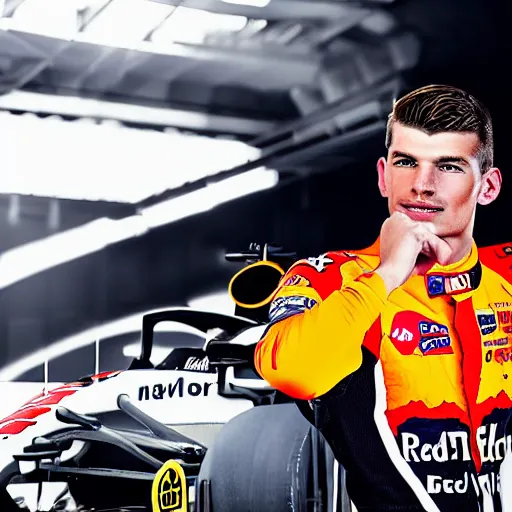 Image similar to max verstappen, dream job, professional portrait, photo