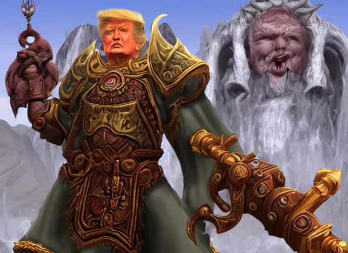 Prompt: donald trump as old god c'thun in world of warcraft