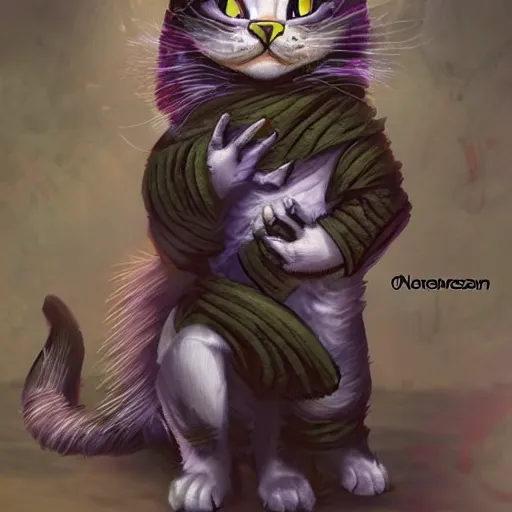 Image similar to a necromancer cat, fantasy art