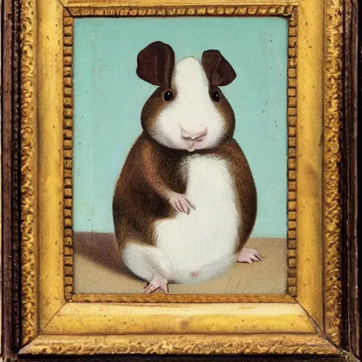 Image similar to a guinea pig, 1 7 0 0 s portrait, sailor uniform