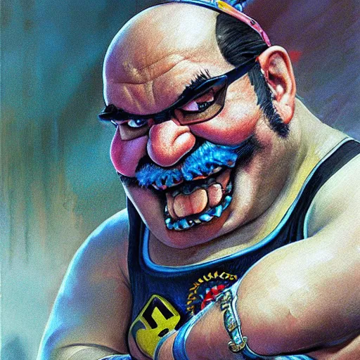 Image similar to Wario, artwork by Dave Dorman,