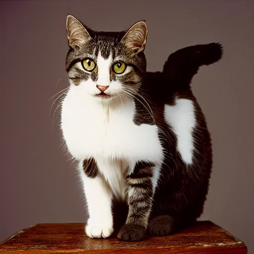 Image similar to 1 9 8 0 s studio photography of a cat