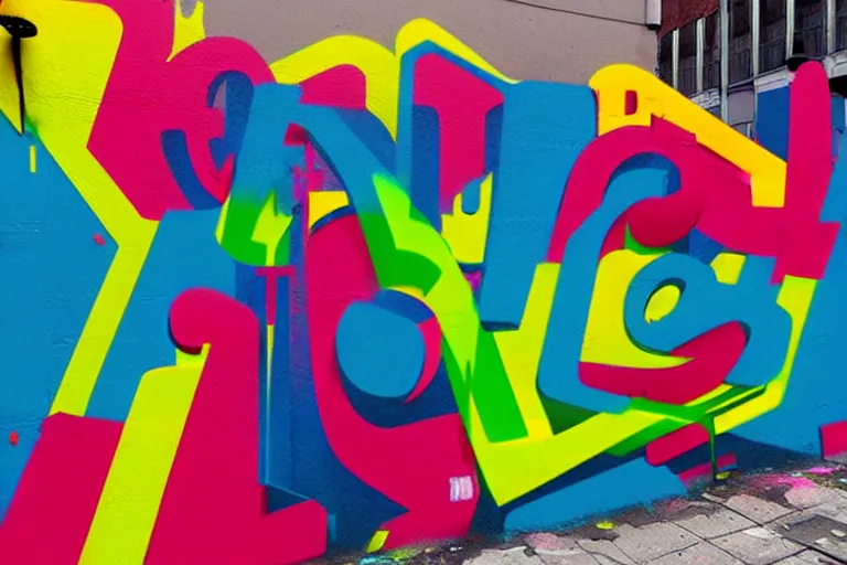 Image similar to graffiti max chroma 3 d typography in the style of marcelo schultz