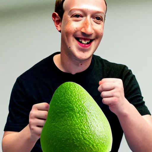 Prompt: mark zuckerberg as an avocado chair