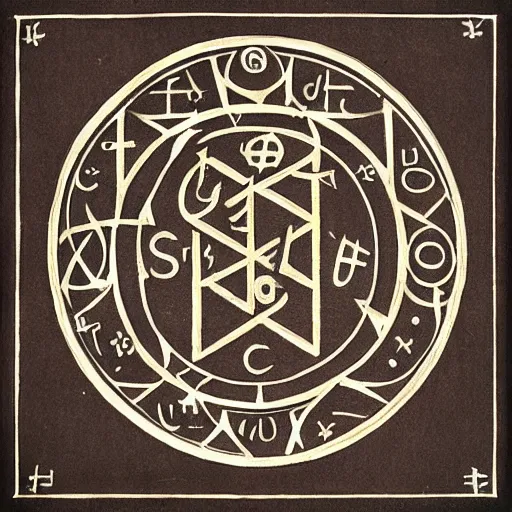 Image similar to goetic sigil for summoning ishtar