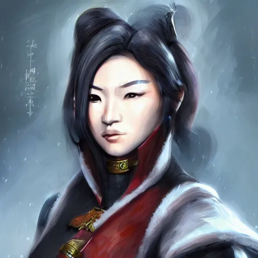 Prompt: portrait of an Asian-looking female rogue, a DND character original concept art, fantasy, digital art,