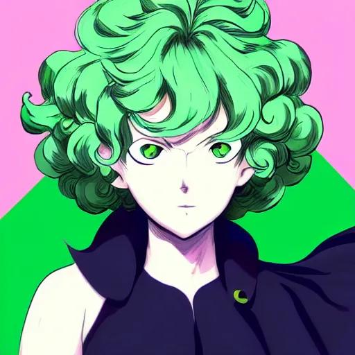 Prompt: Tatsumaki from One Punch Man, trending on artstation, trending on pixiv, digital art