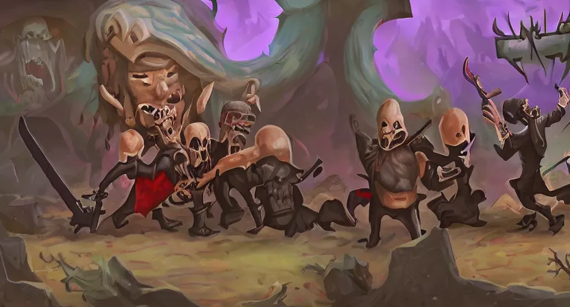 Prompt: exciting grim reeper taking a group selfie with his scythe, all kinds of calamities