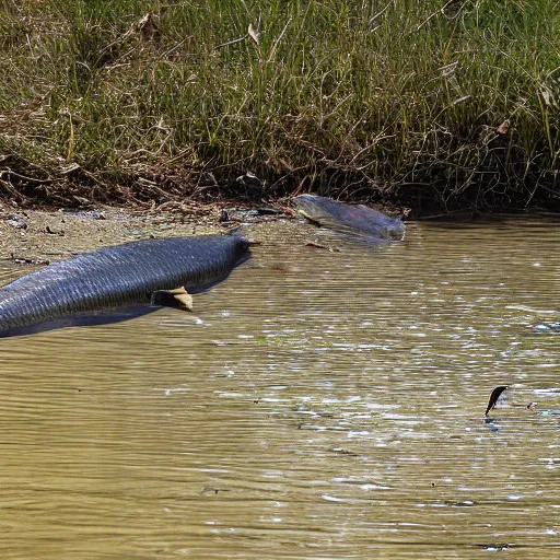 Image similar to left high and dry on the bank, the floundering fish gasps