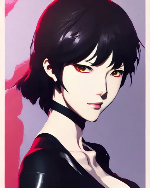 Prompt: makoto niijima from persona 5 | | fine detail!! anime!! realistic shaded lighting!! poster by ilya kuvshinov katsuhiro otomo ghost - in - the - shell, magali villeneuve, artgerm, jeremy lipkin and michael garmash and rob rey