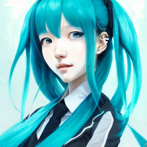 Prompt: portrait of hatsune miku, intricate, elegant, highly detailed, digital painting, artstation, concept art, smooth, sharp focus, illustration, by bartek fedyczak, erak note, tooth wu, neil richards, kan liu, siwoo kim, jisu choe