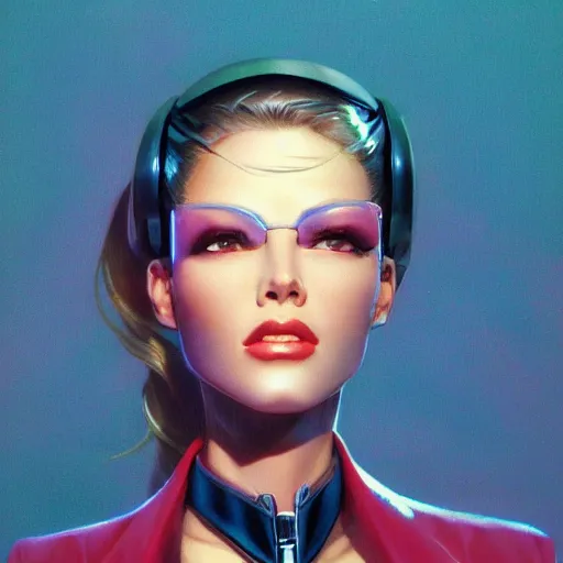 Image similar to detailed face of a woman, cool skydome, fresh atmosphere, ambient, rick guidice, syd mead, artgerm, hajime sorayama