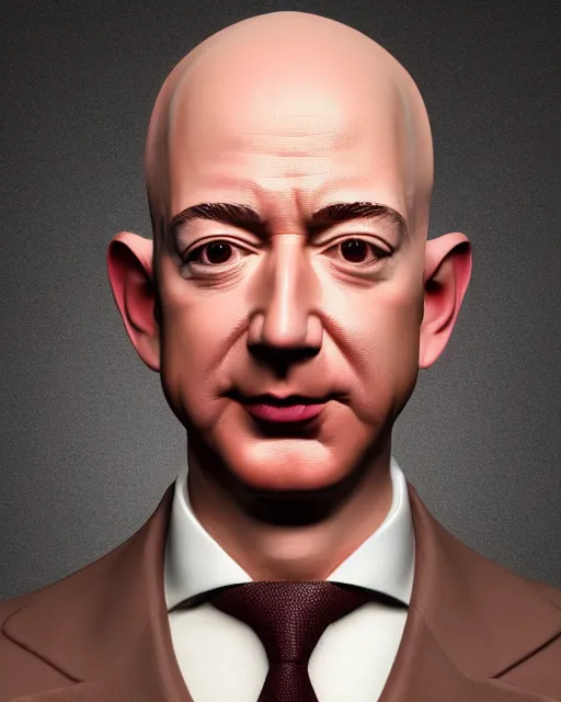 Prompt: jeff bezos made of chocolate, close up portrait, highly detailed, octane render