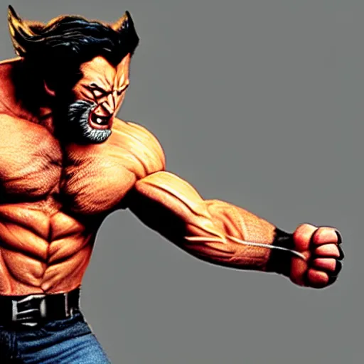 Image similar to wolverine action pose, portrayal by danny devito