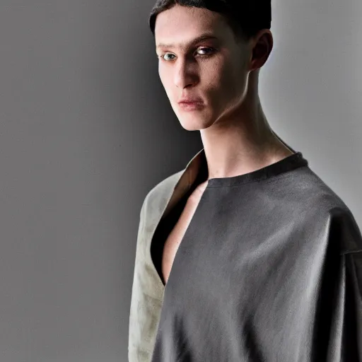 Image similar to a model wearing Brutalist clothing