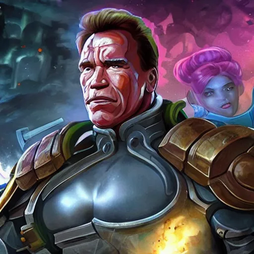 Image similar to Schwarzenegger as a League of Legends Hero