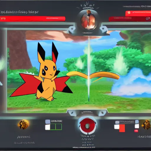 Image similar to the new fire pokemon starter, game ui, 4 k