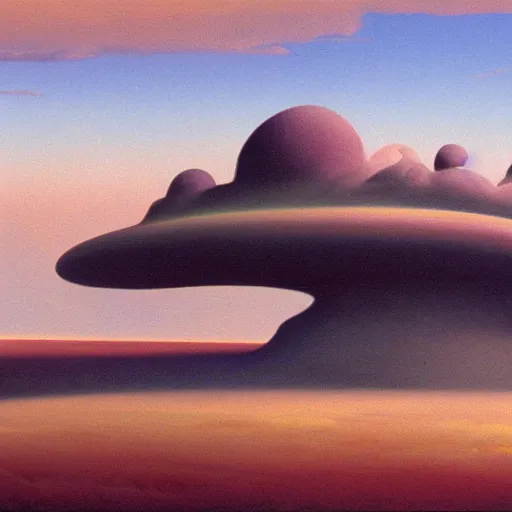 Image similar to A photo of spirits over the horizon by Roger Dean, 8K concept art, photorealistic