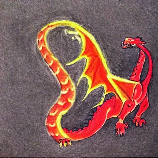 Flying Fire dragon snake hyperdetailed charcoal drawing sinister by Greg  Rutkowski - AI Generated Artwork - NightCafe Creator