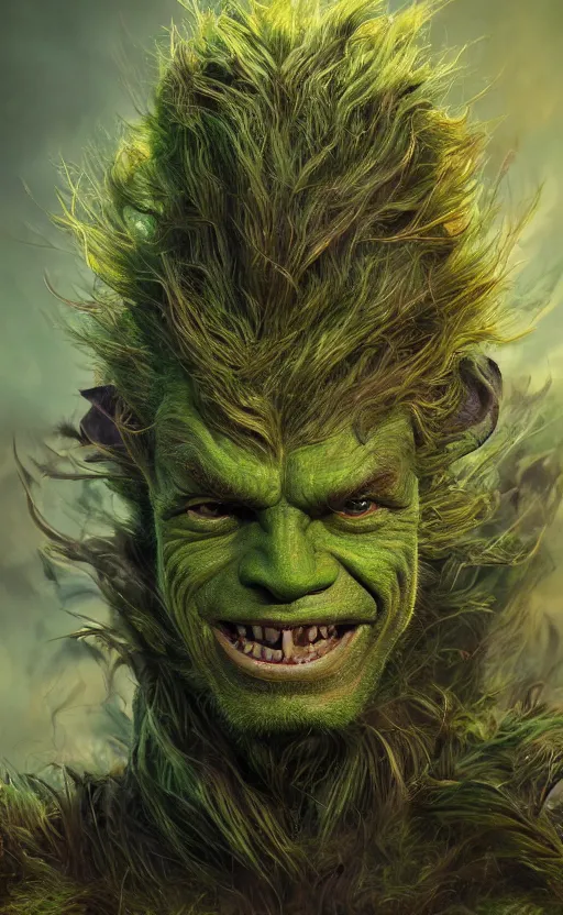 Image similar to portrait of green goblin - sabretooth - hybrid, intricate artwork, concept art, octane render, deviantart, cinematic, key art, hyperrealism, iridescent accents, portrait photograph, nikon 3 5 mm, photograph by greg rutkowski