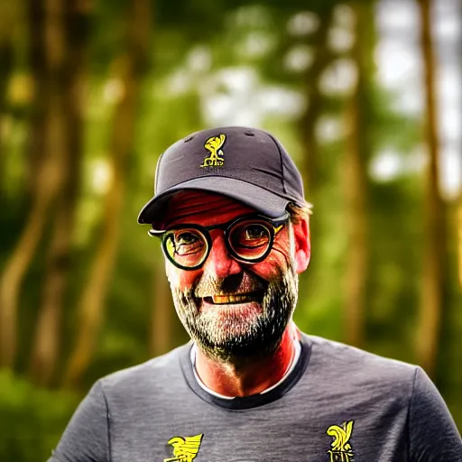 Image similar to Jurgen Klopp, fantasy, EOS R5, f/1.8 , HDR, natural lighting , award winning photograph, 8k, Mucha style,