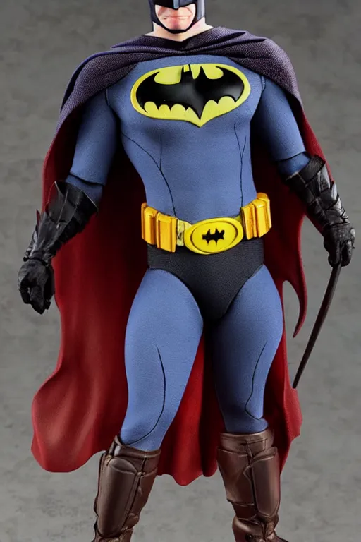 Image similar to painting of batman 1 2 inch action figurine hot toys'sideshow in the style of leonardo da vinci