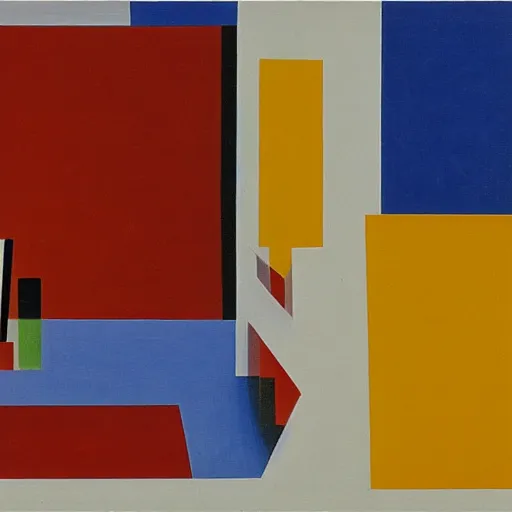 Prompt: untitled by auguste herbin, abstract painting, oil on canvas, 1 9 3 1