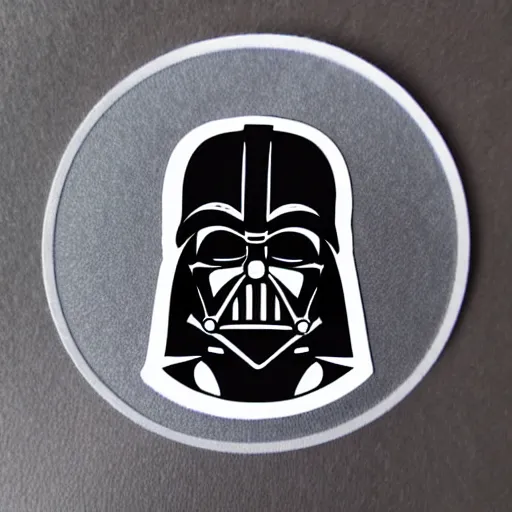 Image similar to symmetrical die cut sticker, darth vader