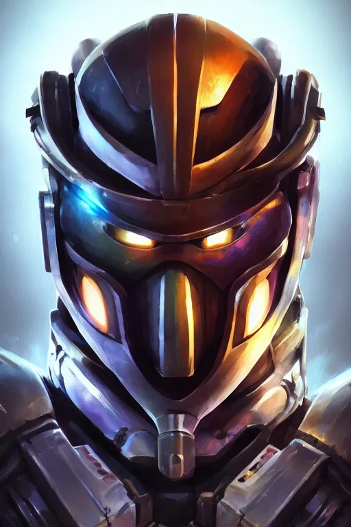 Image similar to epic mask helmet robot ninja portrait stylized as fornite style game design fanart by concept artist gervasio canda, behance hd by jesper ejsing, by rhads, makoto shinkai and lois van baarle, ilya kuvshinov, rossdraws global illumination radiating a glowing aura global illumination ray tracing hdr render in unreal engine 5