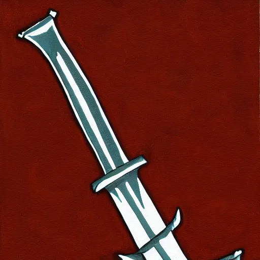 Prompt: high detailed matt painting of a ritual dagger with engravings on the blade, neutral background
