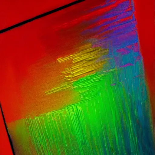 Prompt: a painting by Wayne Thiebaud of an Nvidia GPU that has caught on fire, neon gradient, highly detailed Nvidia GPU on fire, Nvidia GPU caught fire