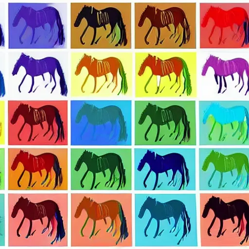 Image similar to horses color by numbers